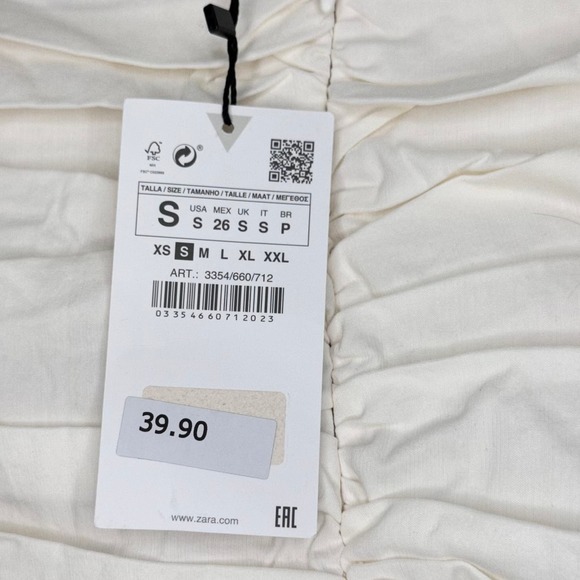 NWT ZARA RUCHED MINI SKIRT‎ Size Small Medium 3354/660/712 Bloggers Favorite - Picture 14 of 14